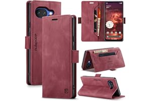 HAII Case for Google Pixel 10a 6.3",PU Leather Folio Flip Wallet Case with Card Holster Stand Kickstand Magnetic Closure Shoc