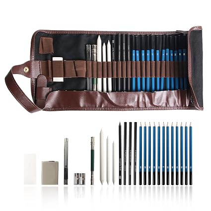 Tianse 24pcs Crayons De Dessin Crayons Croquis Kit De