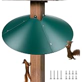 Qualirey 21.5" Metal Squirrel Proof Baffle, for 4 x 4 Posts(Green,1 Pack) | Wrap Around Guard for Bird Feeder Pole to Deter Squirrels