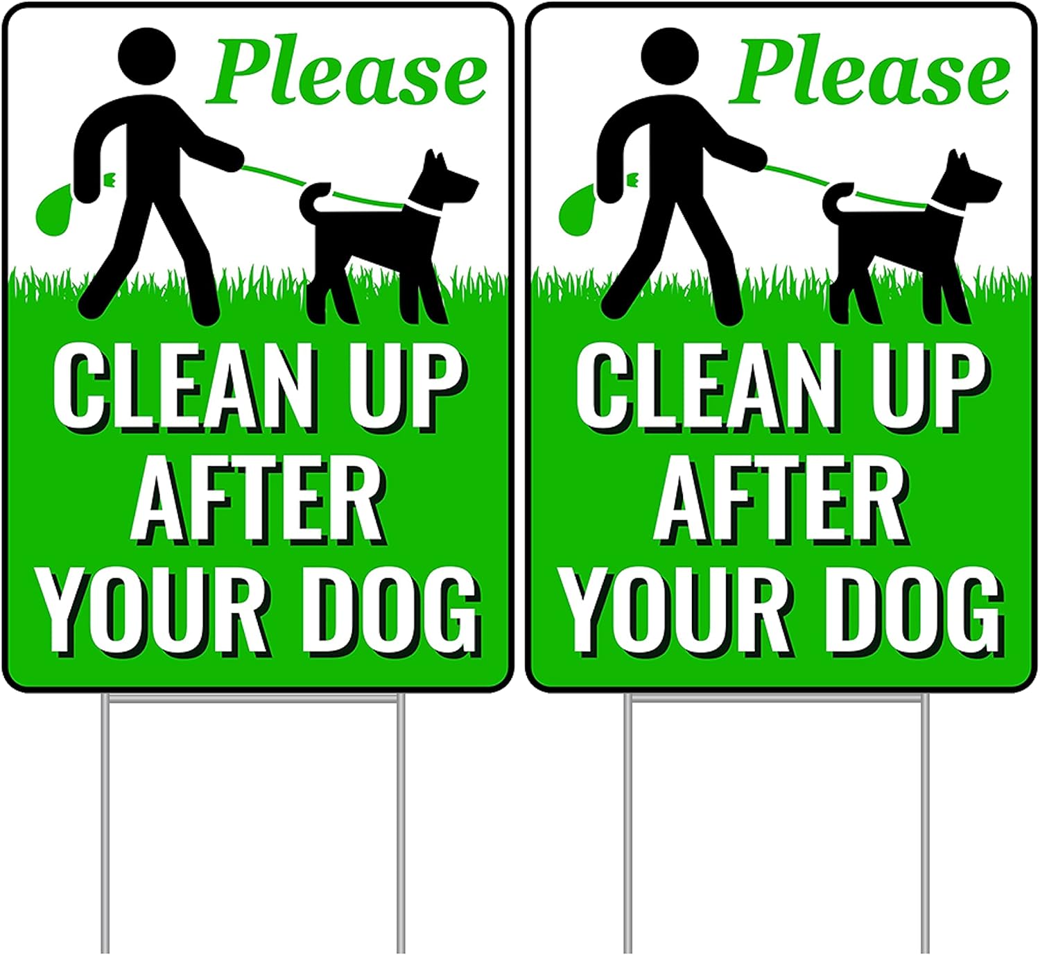 Yard Signs - Signs Authority 2 X Clean Up After Your Dog Signs 12