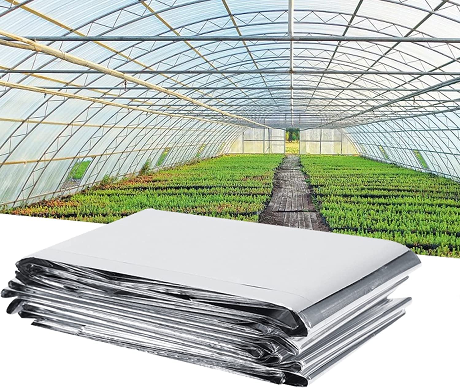Zerodis Silver Reflective Film 210 x 120cm, PETP Film, Increase Plants Growth, Highly Reflective, Easy to Use, Environmentally Friendly
