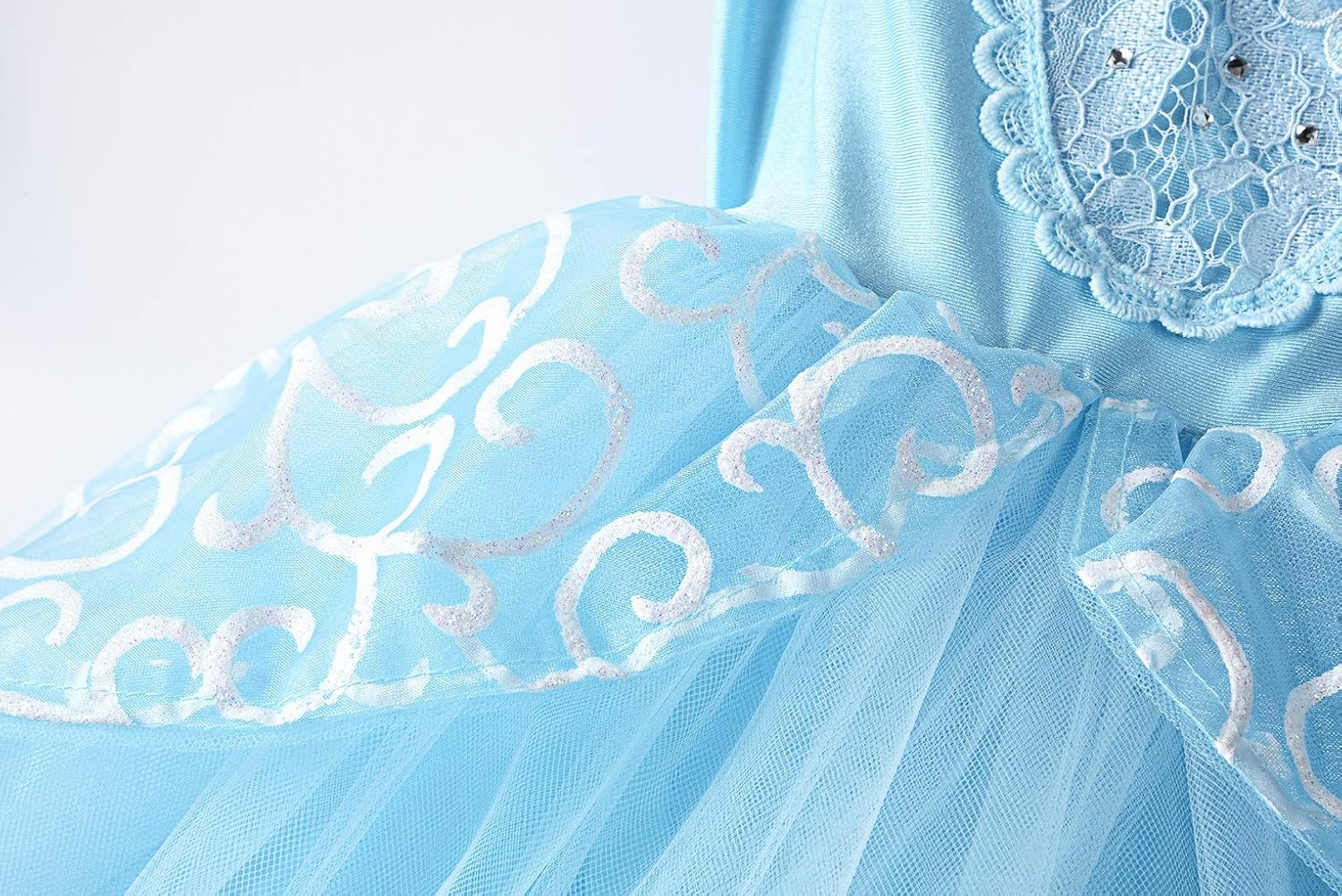 JerrisApparel Girls Princess Costume Puff Sleeve Fancy Birthday Party Dress up: Clothing