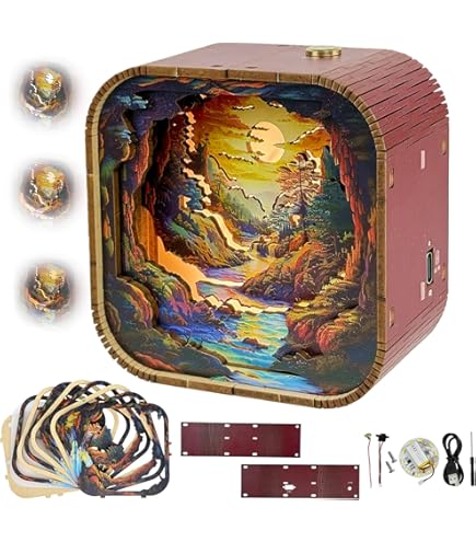 Amazon.com: Under Mount Fuji 3D Wooden Puzzle with LED Lights, DIY