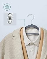 SONGMICS Velvet Hangers Set of 20 Non-Slip 360° Hook Space-Saving 0.6 cm Thick view 4