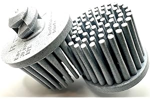 Pro-Graad 5 Pack 1" 120 Grit White R-Type Bristle Disc | Ceramic-Aluminum Oxide Abrasive Bristle Disc with Quick Change Roll Lock | Compatible with Roloc Holders | Pack of 5 | White