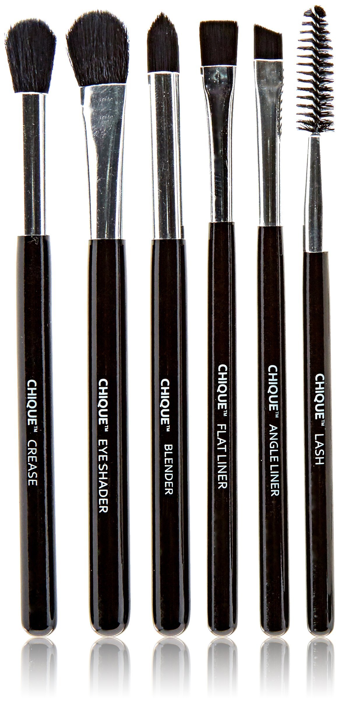 Royal & Langnickel Chique Eye Brush Set with Case, Black