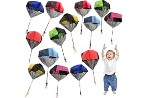 JGALNIM 14 Pcs Parachute Toy,Tangle Free Outdoor Flying Parachute Men,Hand Throw Flying Toys for Birthday Gifts,Christmas Day,Filling Stocking Stuffer ,Kids Children Present Gifts,Party Favors(7 Colors)