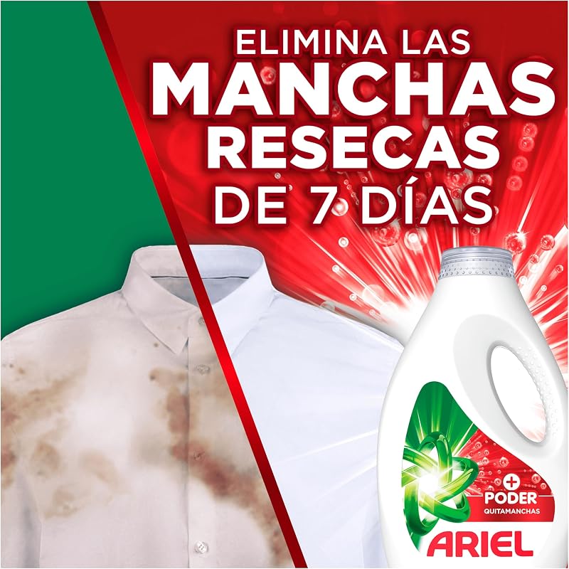 Detergente Lavadora Liquido, 40 Lavados, Jabon Extra Poder Quitamanchas, Limpieza Profunda