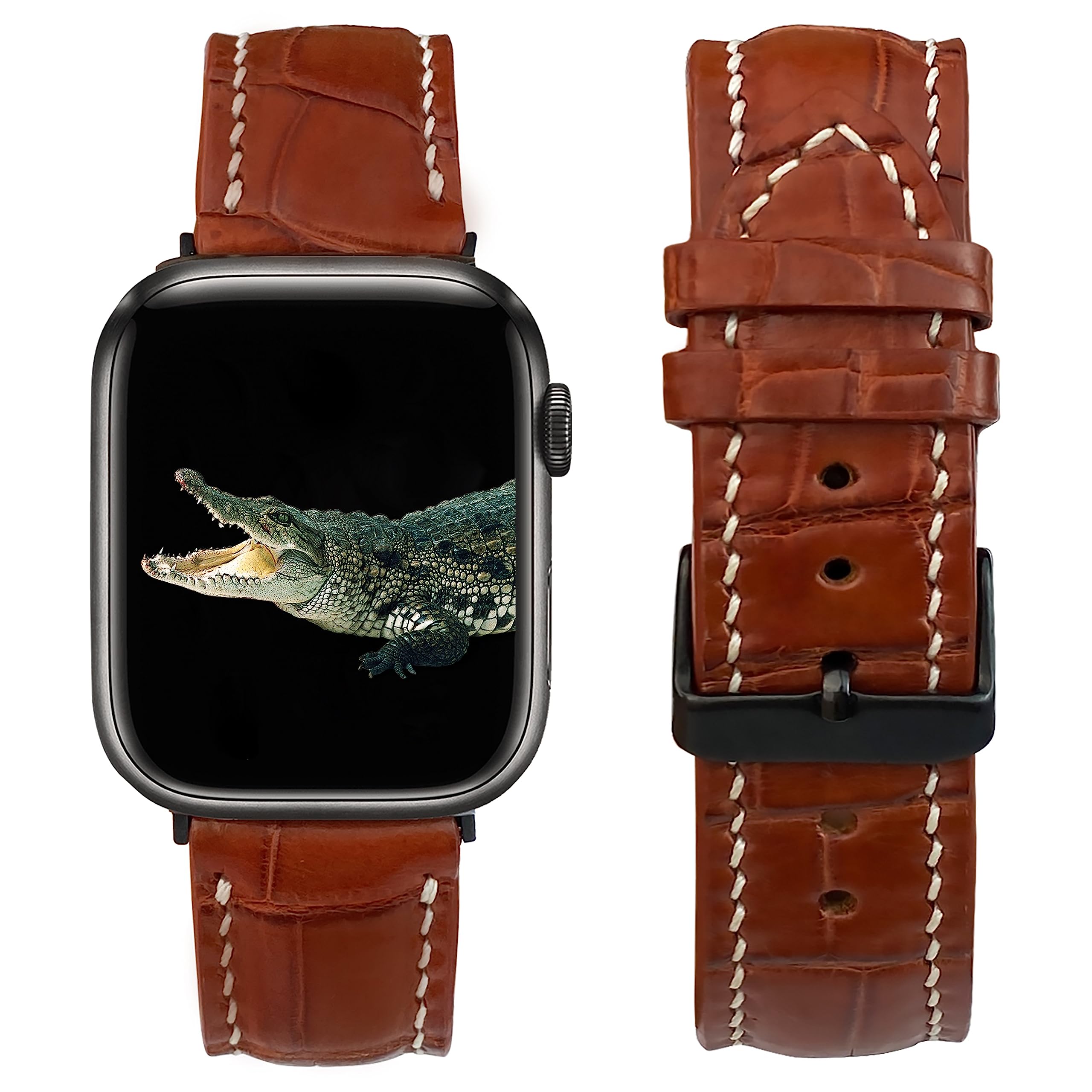 Light Brown Watch Strap Compatible with Apple Watch