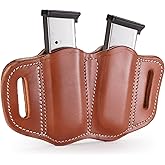 1791 Gunleather Mag Holster 2.1 - Double Mag Pouch for Single Stack Magazines, OWB Magazine Pouch for Belts