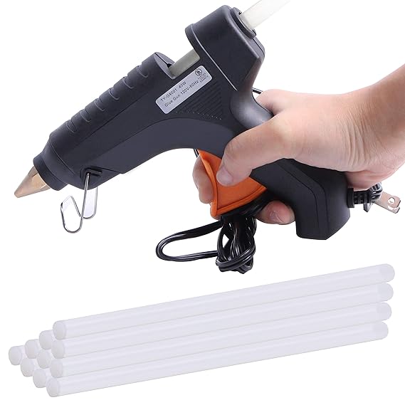 Unigear 40 Watt Plastic Basic Glue Gun with 5 Sticks (Black) Amazon.in