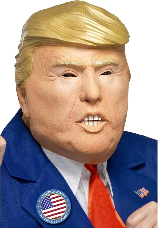 Smiffys Careta de presidente,Color carne,de látex, cabeza completa Halloween, Carnaval