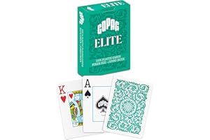 Copag Elite 100% Plastic Playing Cards, Poker Size (Standard) Jumbo Index Single Deck (Green)