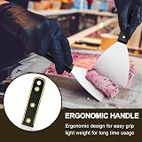 Herogo 2-Piece Griddle Scraper Stainless Steel Slant Edge with ABS Handle view 4