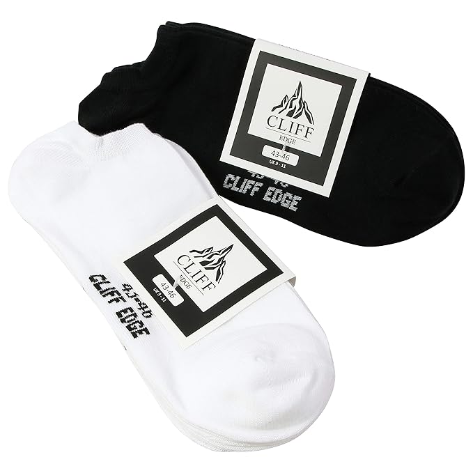 Cliff Edge ® Sneaker Socken 6er Pack für Damen und Herren - Füßlinge mit Komfortbund ohne Einschneiden