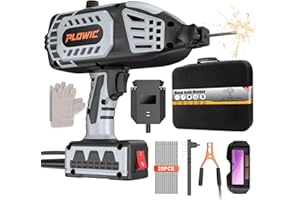 PLOWIC Portable Welding Machine 110V: Handheld Stick Welder with Auto Darkening Goggles, 20–120A IGBT Inverter ARC Welding Gu