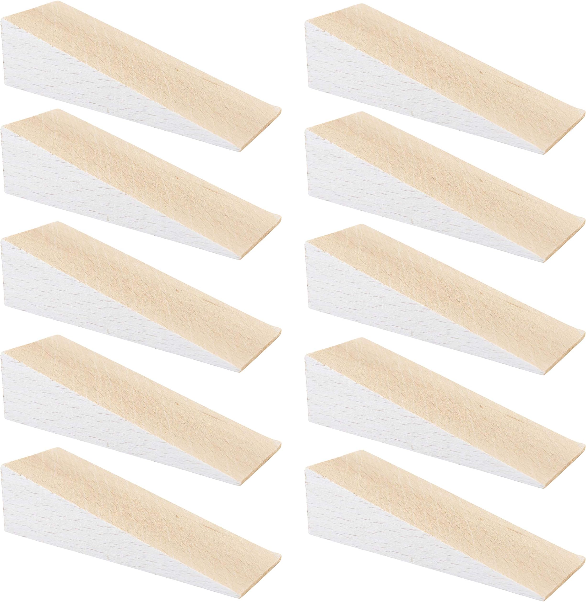 haggiy Hardwood Wedges - Chocks Made of Natural Beech (LxWxH) 90 x 30 x 25 mm (50 Pcs.)
