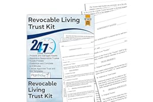 PlanNow Revocable Living Trust Kit for Individuals -Do It Yourself Revocable Trust Forms to Protect Family, Assets & Yourself - Cost-Effective with Easy Step-by-Step Instructions - Attorney-Approved