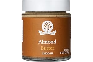 Nutural World - Smooth Almond Nut Butter 6 Oz (170g) - 100% Pure - single ingredient - Great Taste Award Winner