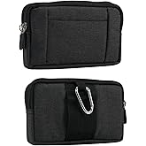 Cell Phone Belt Clip Pouch, Travel Waist Bag Fanny Pack for Men, Universal Cellphone Pouch Belt Clip Bag Small Carrying Waist Pack Wallet Pocket Vertical Mobile Phone Belt Loop Holster Clutch Bag