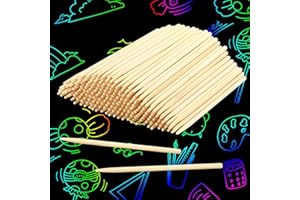 LIZOIDZSM 180 pcs Heavy Duty Scratch Art Tools,5.5 in Craft Sticks,Wooden Stylus for Scratch Art,Wooden Sticks for Crafts Bamboo Stylus, DIY Creative Draw Sticks for Teens and Teacher