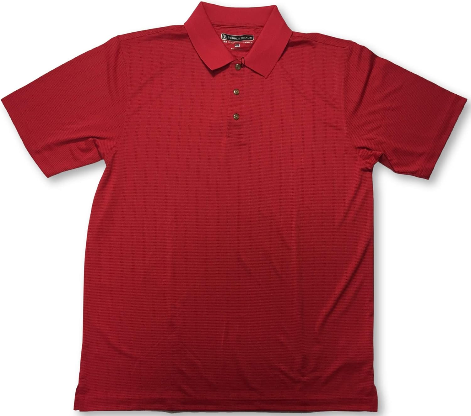 Pebble Beach DryLuxe Performance Polo (L, RED) at Amazon Men’s