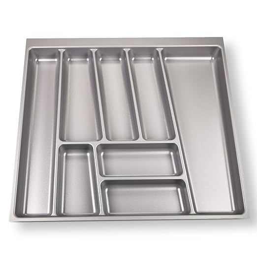 SO-TECH® Besteckeinsatz ORGA-Box II für Nobilia 60er Schublade (462 x 505 mm) Silbergrau