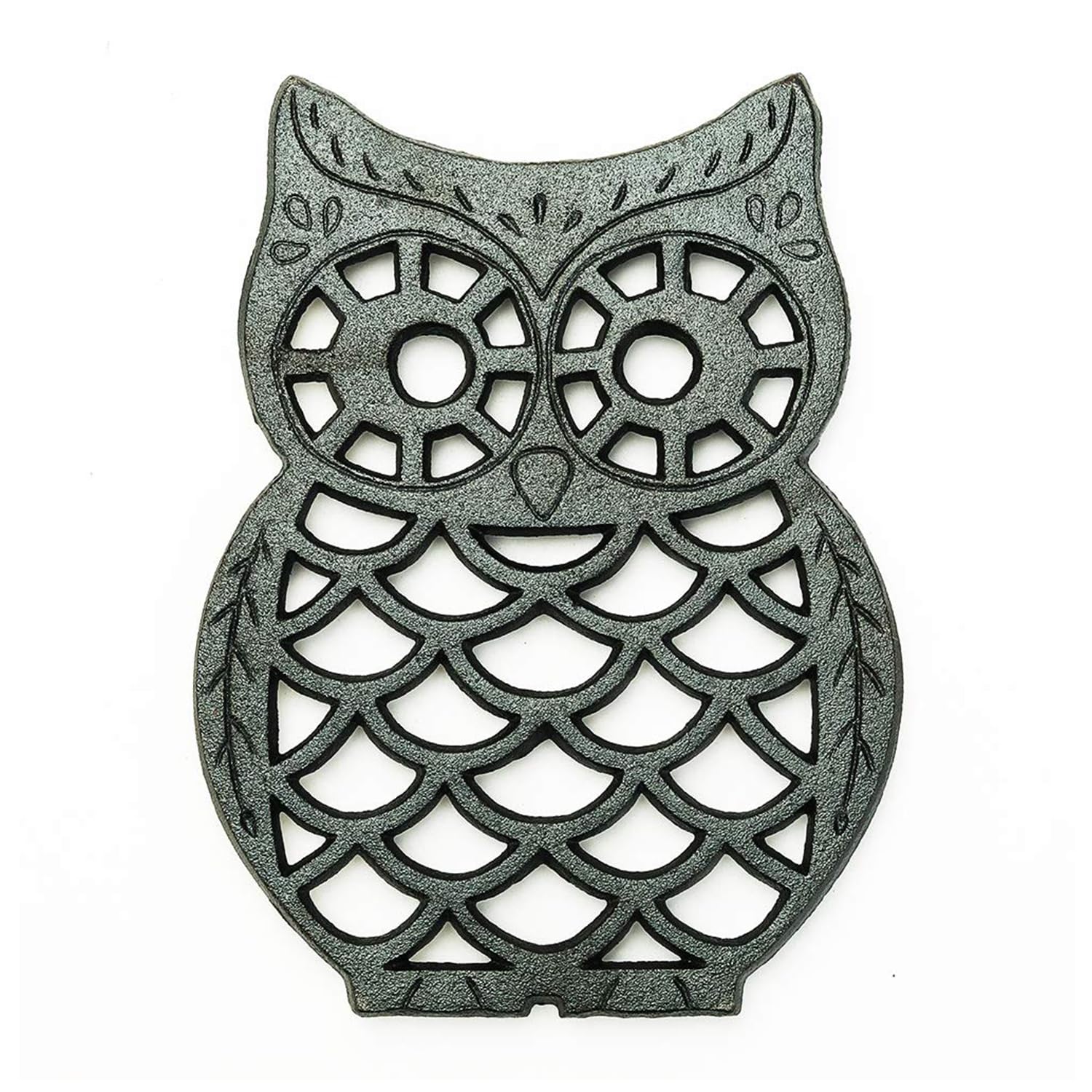 Sungmor Heavy Duty Cast Iron Trivet - Rustproof Lovely Owl Shaped Black Trivet - Decorative Large Metal Trivet Stands Holder for Hot Pans Pots Dishes or Teapot - Great Home Kitchen Dinning Table Decor โ image 1