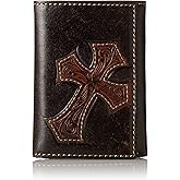 Nocona Men's Diagnol Cross Embose Trifold