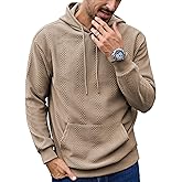 URRU Mens Hoodies Sweatshirts Texture Long Sleeve Drawstring Casual Pullover Hooded Shirt