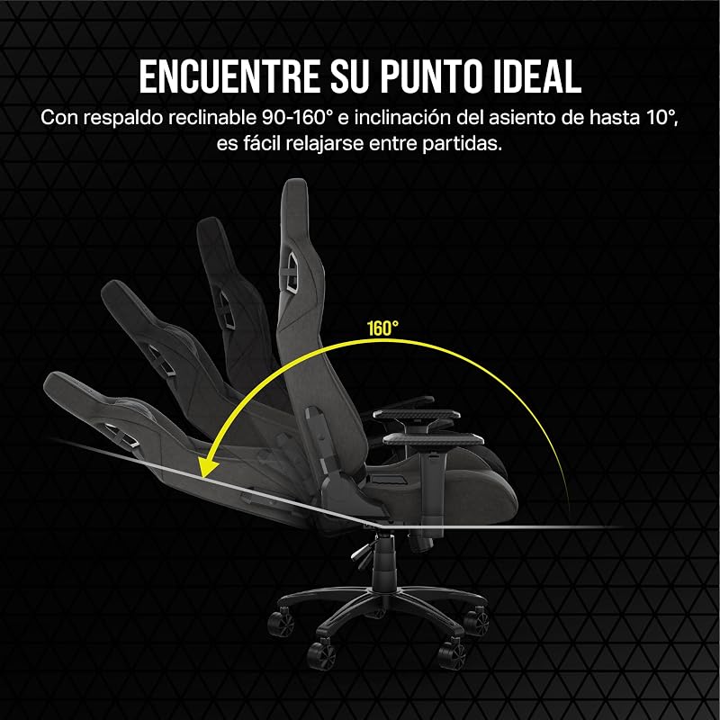 T3 Rush Fabric Silla para Juegos (2023) – Carbón