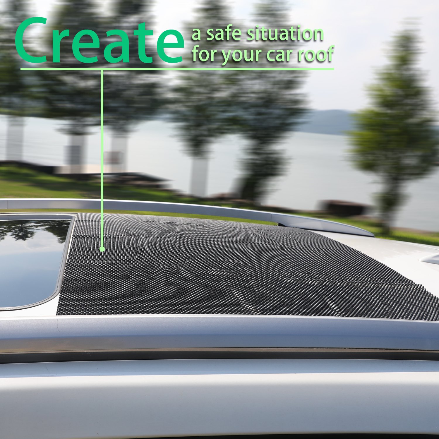 Egofine Roof Cargo Bag Protective Mat for Car Roof Carrier Bags, Universal Roof Rack Pad BSA Soar