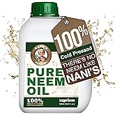 Nani's Pure Neem Oil for Plants Concentrate - Dilute for Use as Organic Neem Oil Spray for Plants, Outdoor &amp; Indoor Use - 100% Cold Pressed - Horticultural Enhanced Plant Health &amp; Shine Need (17 oz)