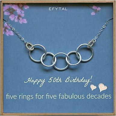 50th birthday gifts for her jewellery