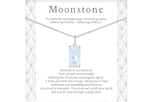 HOPE LOVE SHINE New Beginnings Rainbow Moonstone Sterling Silver Necklace for Women
