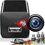 DIVINEEAGLE Mini Spy Camera Hidden Camera Charger | Secret Camera 1080p Full HD | Small Hidden Nanny Camera | Surveillance Ca