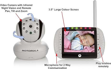 motorola mbp36s twin camera video baby monitor