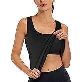 Cestyle Womens Yoga Workout Tank Tops with Built in Shelf Bras Summer Loose Fit Racerback Tank Top