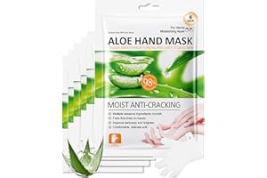 Hand Mask Set-6 Pairs Aloe Niacinamide Hydrating Peel Off Hand Mask,Nourish Gloves for Dry Cracked Hand,Repairing Moisturizin
