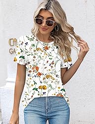 Kistore Womens Plus Size Short Sleeve Crew Neck