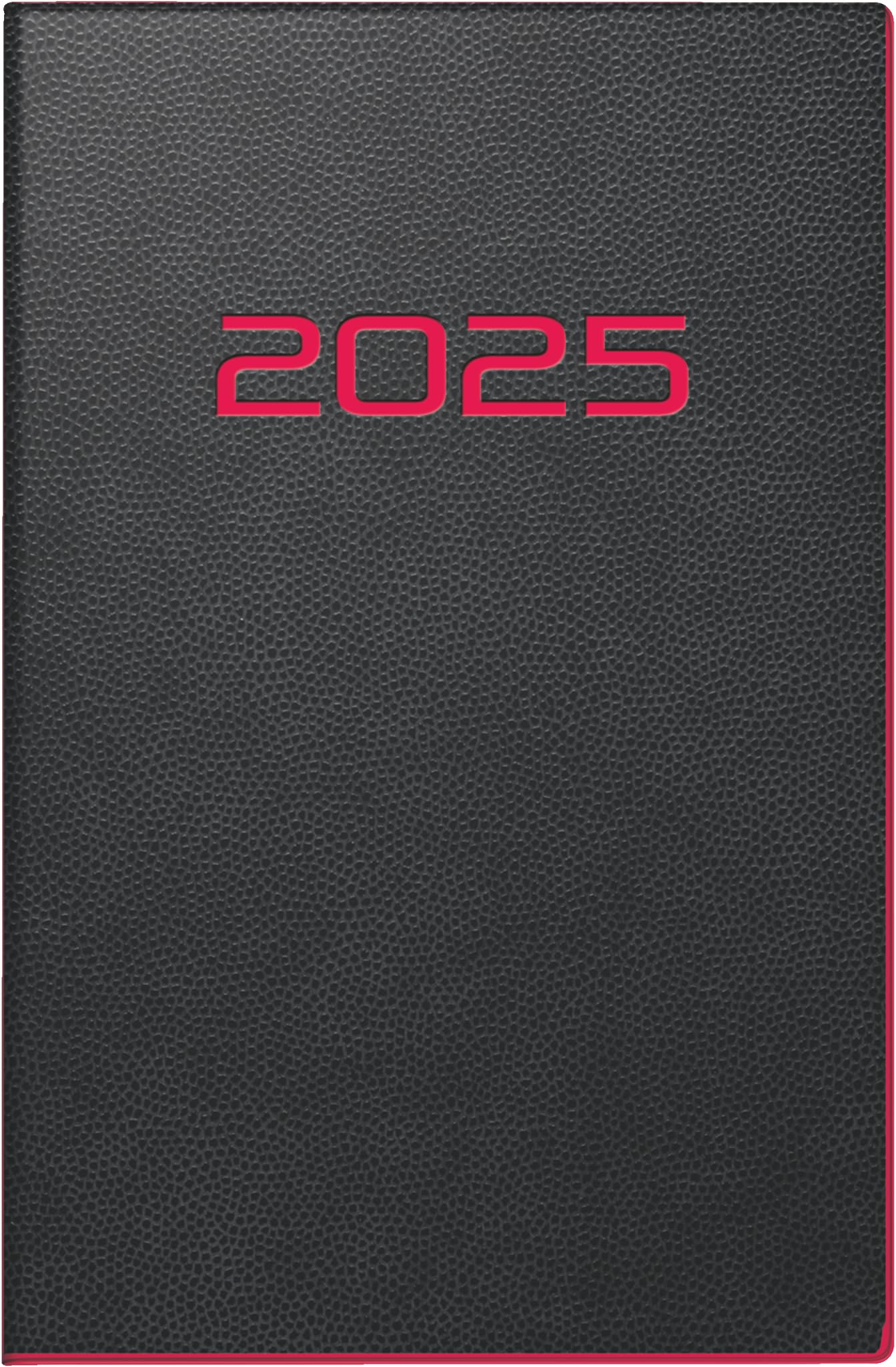 rido/idé Partner/Industrie I Pocket Diary (2025), 2 Pages = 1 Week, A7, 224 Pages, PU Cover, Flexible, Black