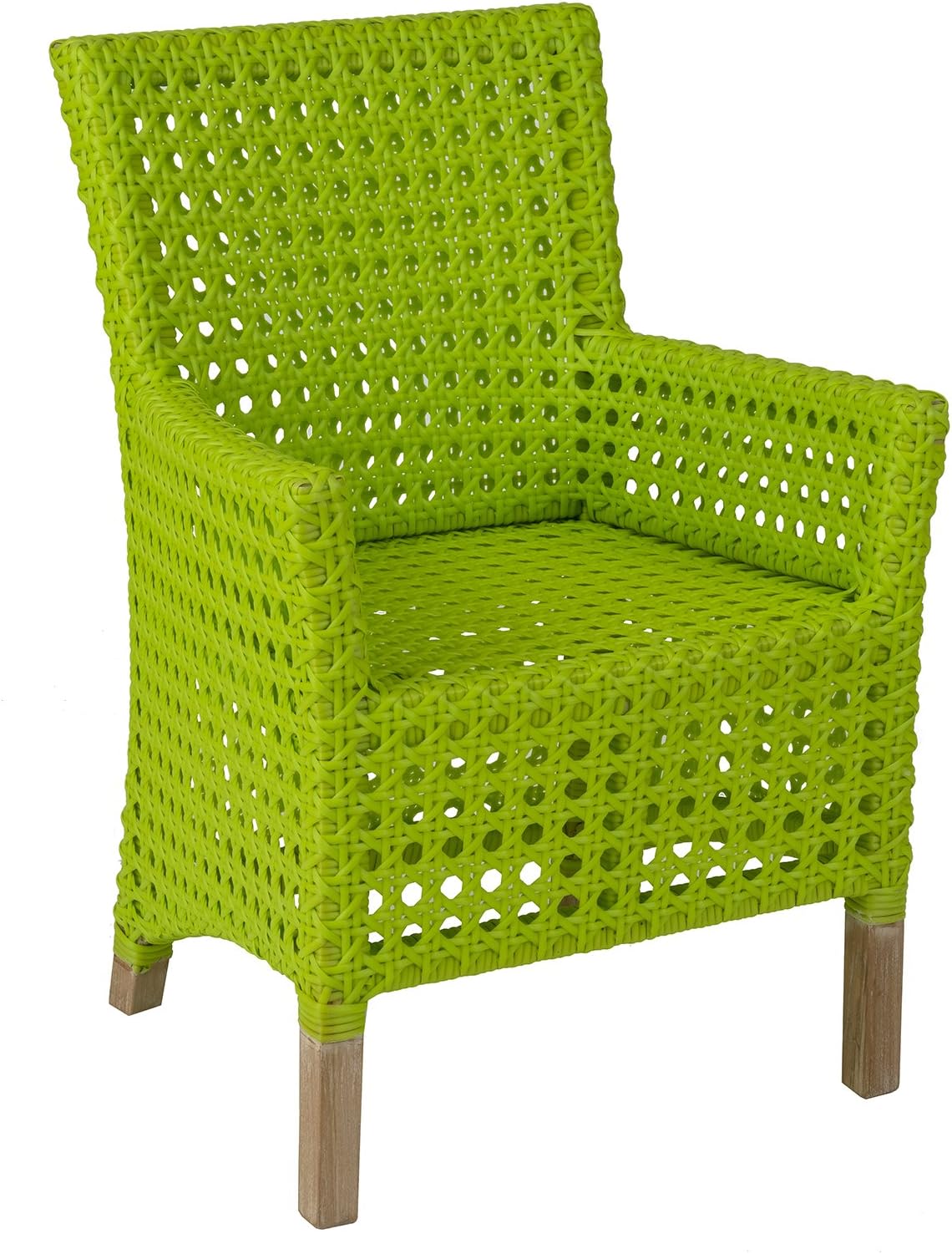 East at Main Marianna Green Modern Square Synthetic Fiber Dining Chair, (25"x25"x35")