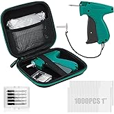 Tagging Gun for Clothing with Hard Case, Standard Retail Price Tag Attacher Gun Kit for Clothes Labeler with 6 Needles, 1000pcs 1" Barbs Fasteners for Store Warehouse Consignment Garage Yard Sale