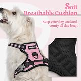 rabbitgoo Dog Harness Small No Pull Adjustable Reflective Pink XS view 3
