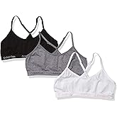 Calvin Klein Kids Girls' Seamless Racerback Bralette 3-Pack