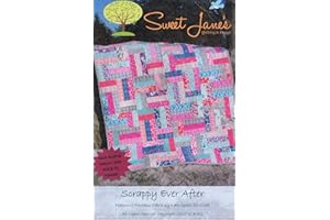 SWEET JANE'S QUILTING & DESIGN Scrappy Ever After Quilt Pattern Jelly Roll Bali Pop Friendly, Fat Quarter Friendly 5 Finished Size Options