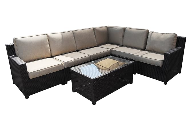 Amazon Com Teva Patio Furniture 104secset Viro Wicker Sectional