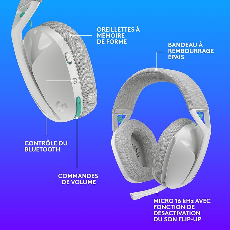 G321 LIGHTSPEED, casque gaming Bluetooth sans fil