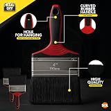 SOL 2pk 4 Inch Paint Brushes – Wide Paint Brush for Walls Decking Fences view 6