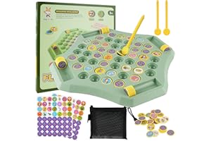 TINYLENS Memory Matching Game, 52-Slot Flip Chess Board with Extra Pieces, Educational Match Game for Kids & Toddlers, Travel-Friendly, 2–4 Players (Animal)